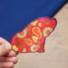 pig (hợi) - sticker with gilding