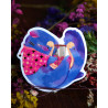 bard cat - sticker with gilding