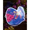 bard cat - sticker with gilding