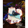 ranger cat - rainbow keychain