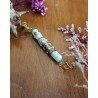 cream and dried blood ear flail - buckle