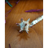 cream and dried blood ear flail - buckle