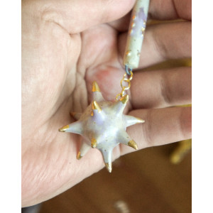 fléau d'oreille pâle et or mat - boucle