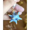 blue and matt gold ear flail - earring