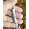 blue and matt gold ear flail - earring