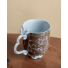 cats sharing a star - romantic anthracite mug