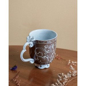 cats sharing a star - romantic anthracite mug