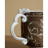 cats sharing a star - romantic anthracite mug
