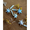 blue and matt gold ear flail - earring