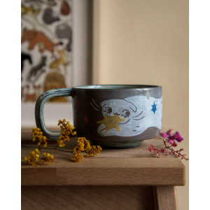 star-stealing cat - mug