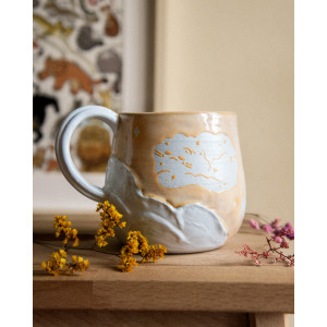 orange cloud cats - mug