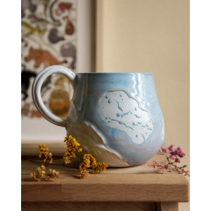 lavender cloud cats - mug