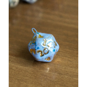 d20 purple and blue spotts - unassembled