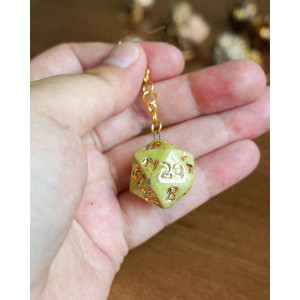d20 green - earring