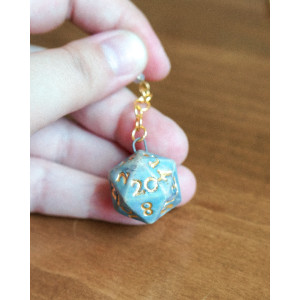 d20 matte blue - earring
