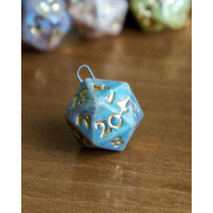 d20 matte blue - unassembled