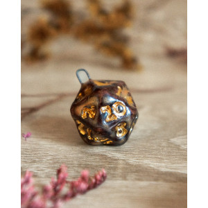 d20 rouge rouille - non monté