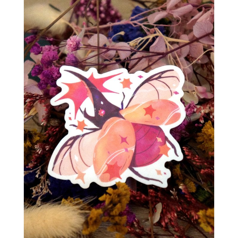 scarabée voleur d'étoiles lesbien - sticker holographique