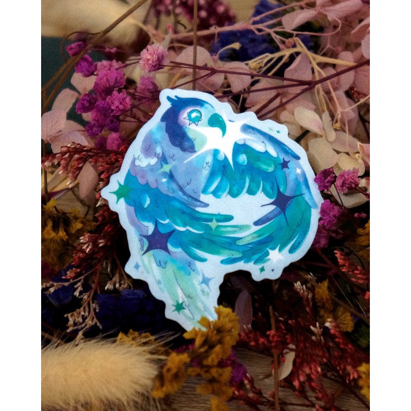 perruche voleur d'étoiles gay - sticker holographique