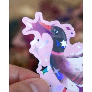 canard voleur d'étoiles ace - sticker holographique