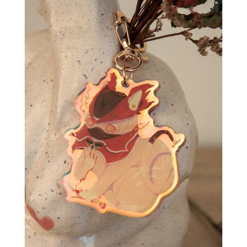 chat bloodhunter - porte-clef arc-en-ciel