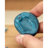 matte blue vulvistone - worry stone