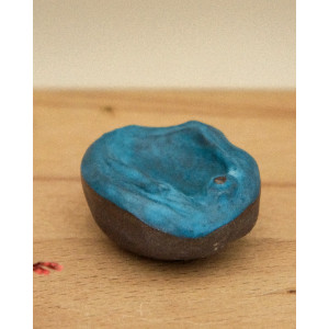 matte blue vulvistone - worry stone
