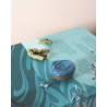 matte blue vulvistone - worry stone