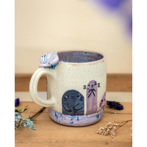 longs phoques violets - tasse