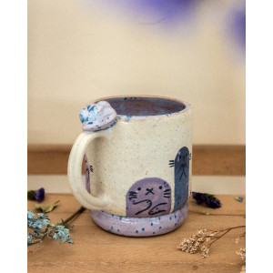 longs phoques violets - tasse