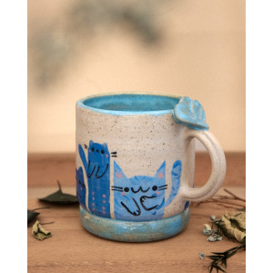 longs chats bleus - tasse