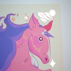 cheval lunaire de feu - print