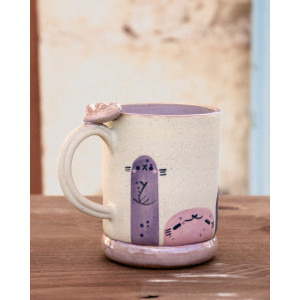 longs phoques violets - tasse