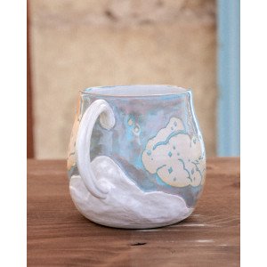 chats nuages lavande - tasse