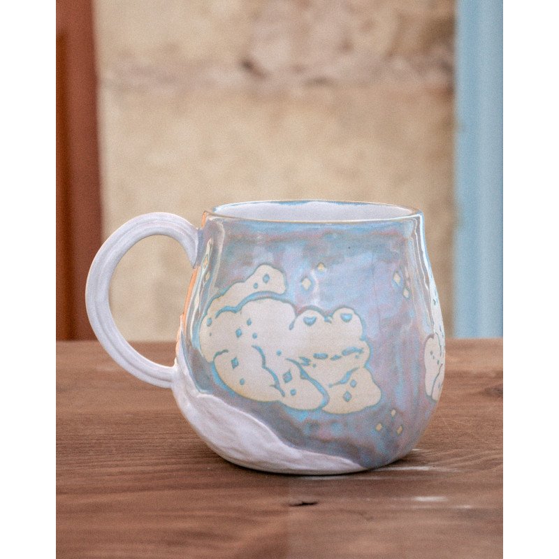 chats nuages lavande - tasse