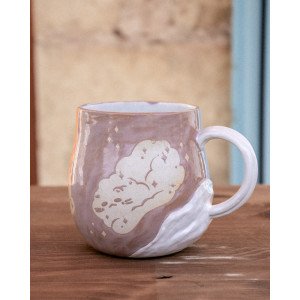 chats nuages violet - tasse