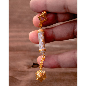 copy of blue and gold ear flail - earring