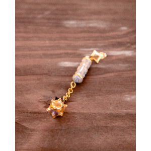 copy of blue and gold ear flail - earring