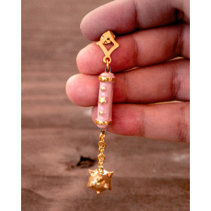 copy of blue and gold ear flail - earring