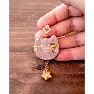 copy of blue and gold ear flail - earring