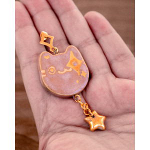 copy of blue and gold ear flail - earring
