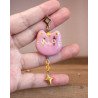 pink starry cat - earring