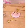 pink starry cat - earring