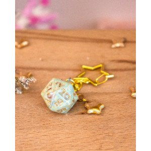 Blue cream d20 – key ring
