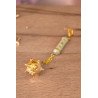 blue and gold fléau - earring