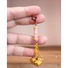 pink and gold fléau - earring