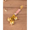 pink and gold fléau - earring