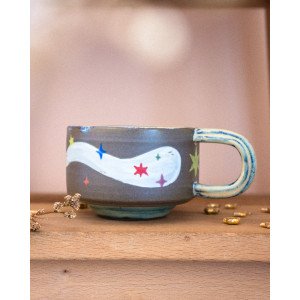 Star-stealing angel cat – mug