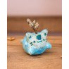 sky-blue unicorn cat – single-flower vase