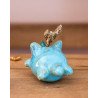 sky-blue unicorn cat – single-flower vase
